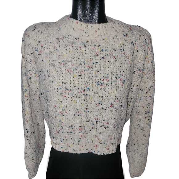 HYFVE Sweaters - Hyfve Cream Confetti Speckled Knit Cropped Sweater Small